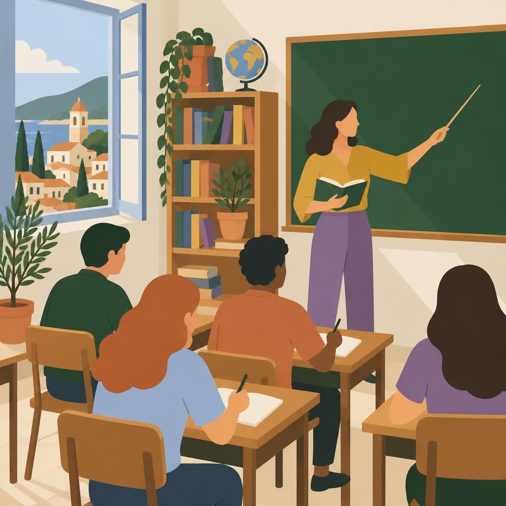 Lezione tradizionale in classe