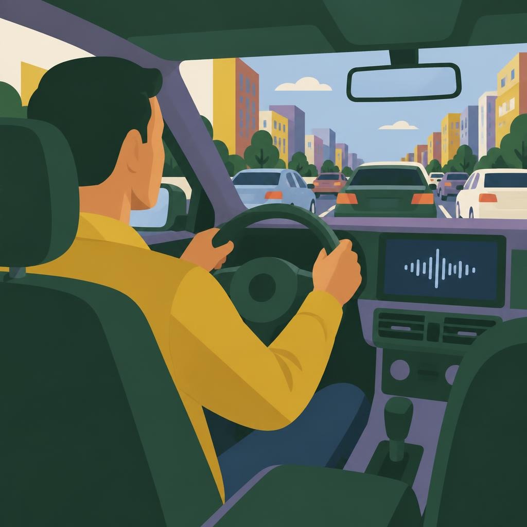 Conversazione in lingua durante la guida con sistema vivavoce